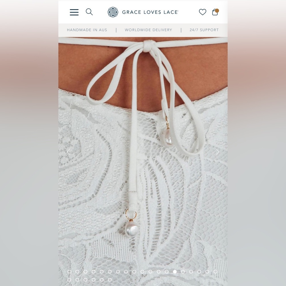 NWOT |Grace Loves Lace |Honey Rose |Lace Wedding Dress - Picture 6 of 15